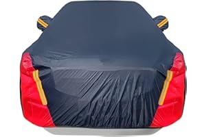 DINGHAO Car Cover Waterproof All Weather for Automobiles, 6 Layers Outdoor Full Exterior Cover Rain Sun UV Snowproof Protection with Zipper Cotton, Mirror Pocket for Sedan (190-195 inch)