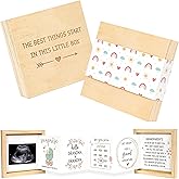 Pregnancy Announcement for Grandparents, Baby Announcement Ideas- Baby Sonogram Picture Keepsake Wooden Box- Pregnancy Reveal to Parents, First Time Grandparents Surprise Gifts