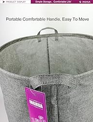 INGHUA Laundry Hamper Large Canvas Fabric