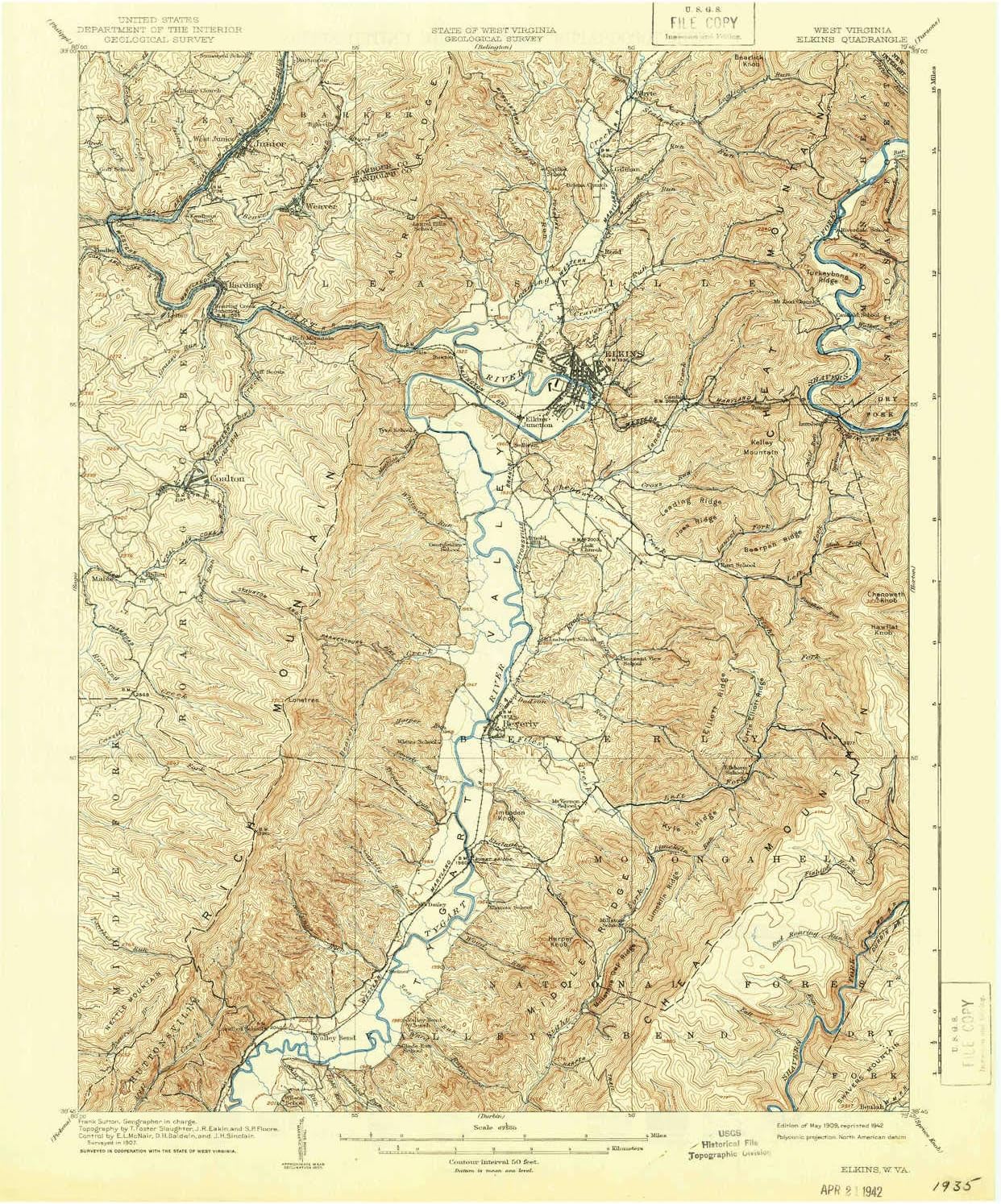 YellowMaps Elkins WV topo map, 162500 Scale, 15 X 15