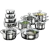 16 tlg. hochwertiges Kochgeschirrset Topfset mit 7