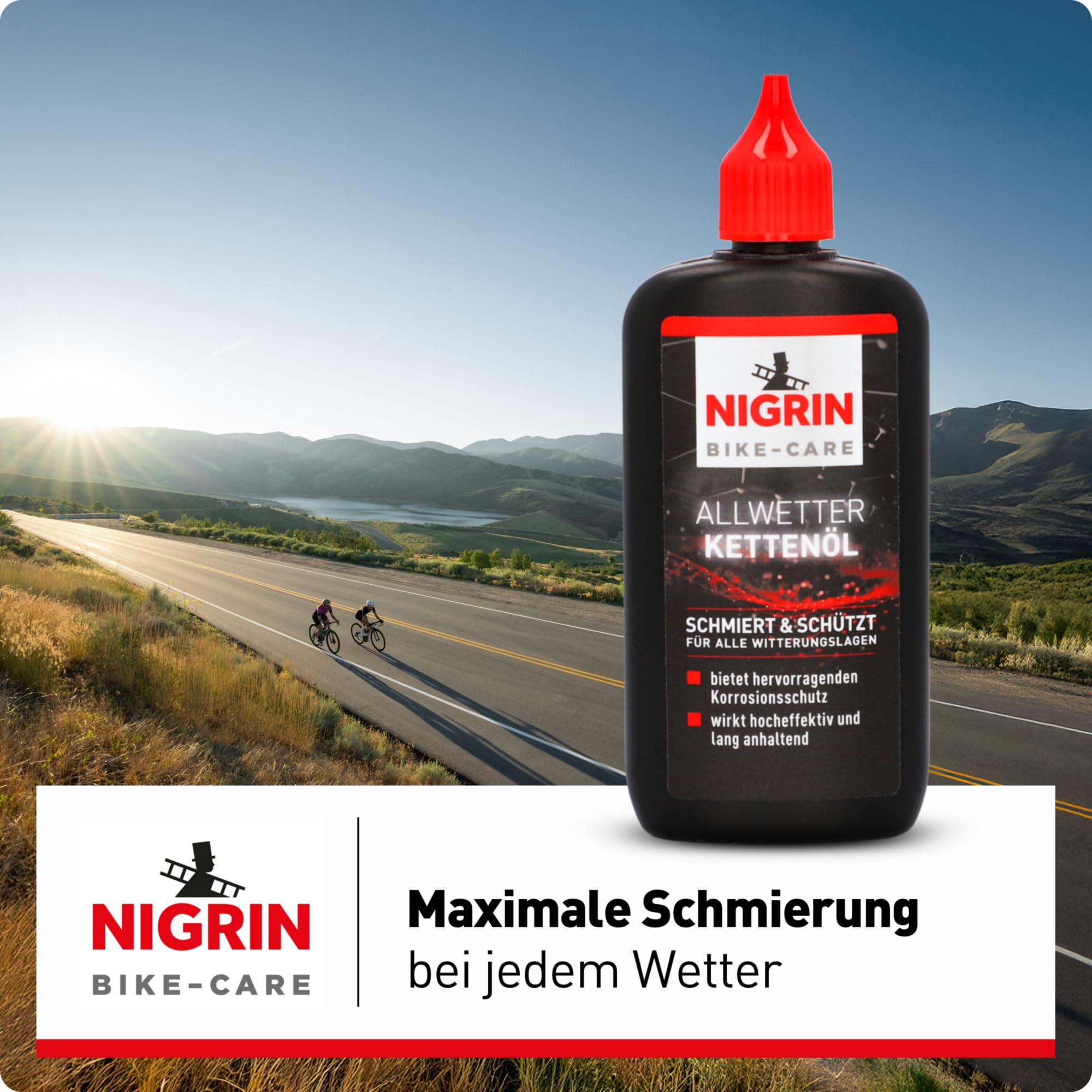 NIGRIN BIKE-CARE Allwetter-Kettenöl, 100 ml Flasche, Fahrradkettenöl, verringert Reibung, macht Fahrradketten leichtläufig 2