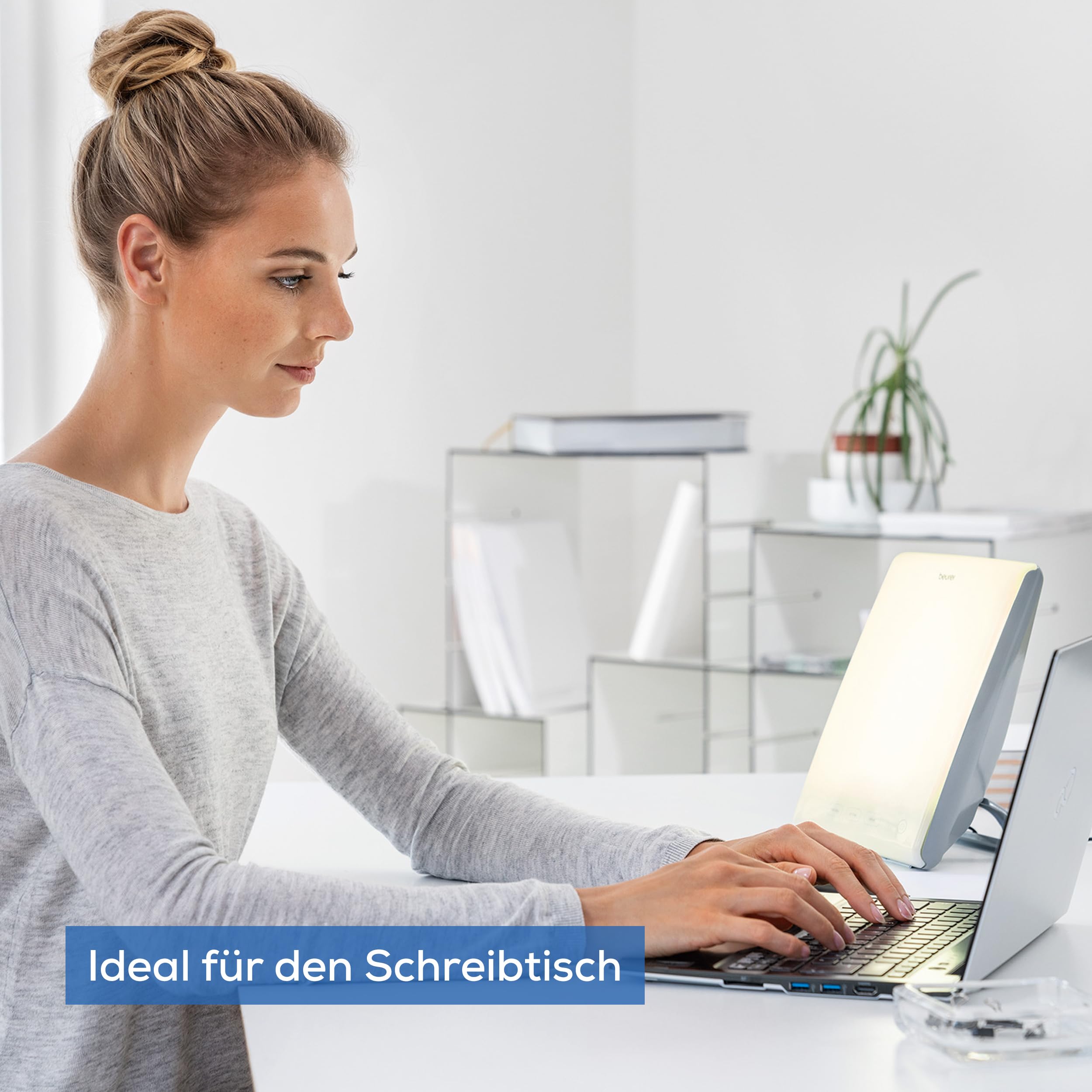 Beurer TL 45 Perfect Day Tageslichtlampe, Simulation von Tageslicht, mit 3 Farbtemperaturen für einen geregelten Tages-Nacht-Rhythmus, Human Centric Lighting, ideal für den Arbeitsplatz oder Zuhause 5