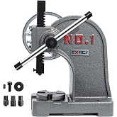 CXRCY Arbor Press 1 Ton with Hand Wheel, Cast Iron Heavy duty Manual Arbor Press 1 Ton, 5.5" Maximum Height, Desktop Arbor Press, Metal Punch Press Machine for Stamping Bending Forming Stretching