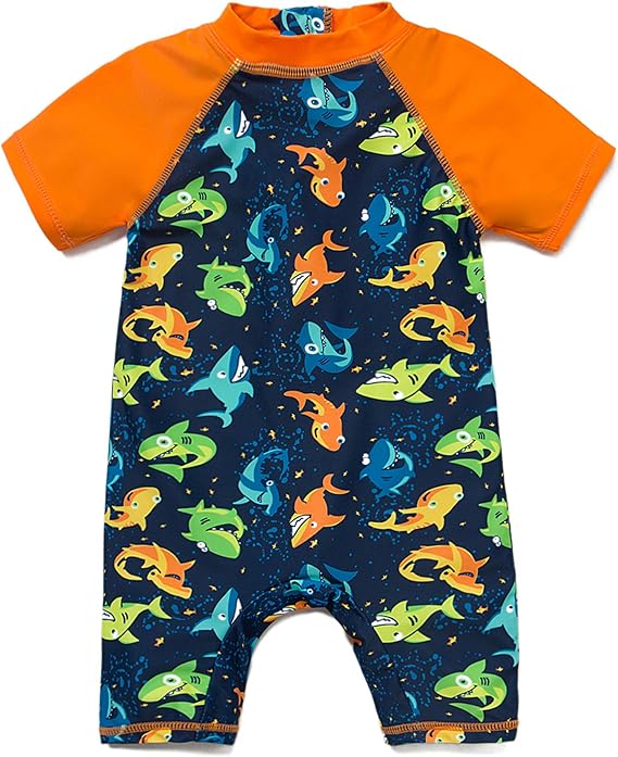 Sun Protection Infant One Piece Swimsuit Zipper Garage Aschlop Baby Boys Short Sleeve Uv Sunsuit Upf50 Sunsuits Baby Boys Ase Life