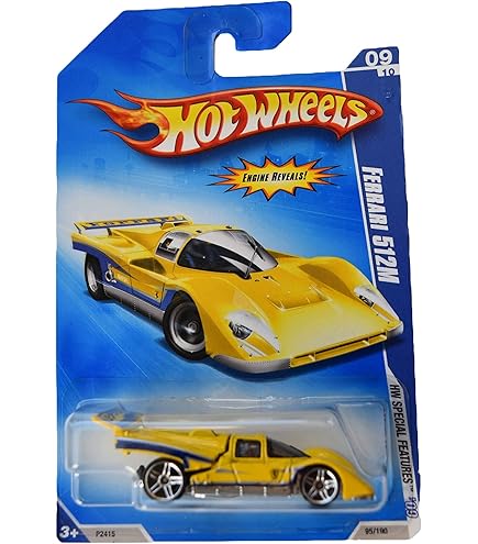 Amazon.com: Hot Wheels Ferrari 512M 95/190, Yellow : Toys & Games