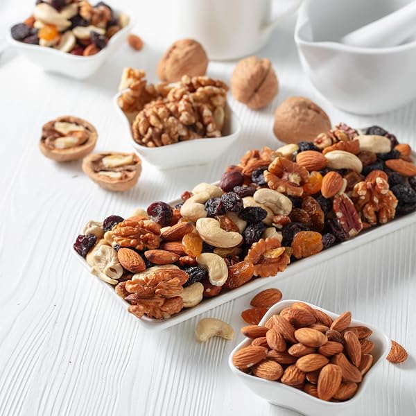 YUPIK RAW MIX NUTS, 1 LB, PREMIUM NATURAL MIXED NUTS WITH ALMONDS, WALNUTS, PISTACHIOS, CASHEWS, AND BRAZIL NUTS, HEALTHY SNACK,BROWN, PACK OF 1