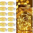 btfarm Fairy Lights Battery Powered with Timer, 12 Pack 3 Modes 2M 20 LED Twinkle String Light Indoor, Waterproof Mini Lights