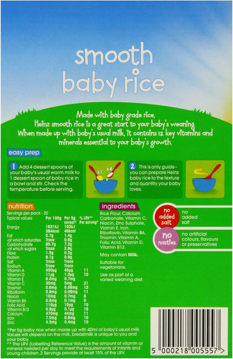 heinz smooth baby rice