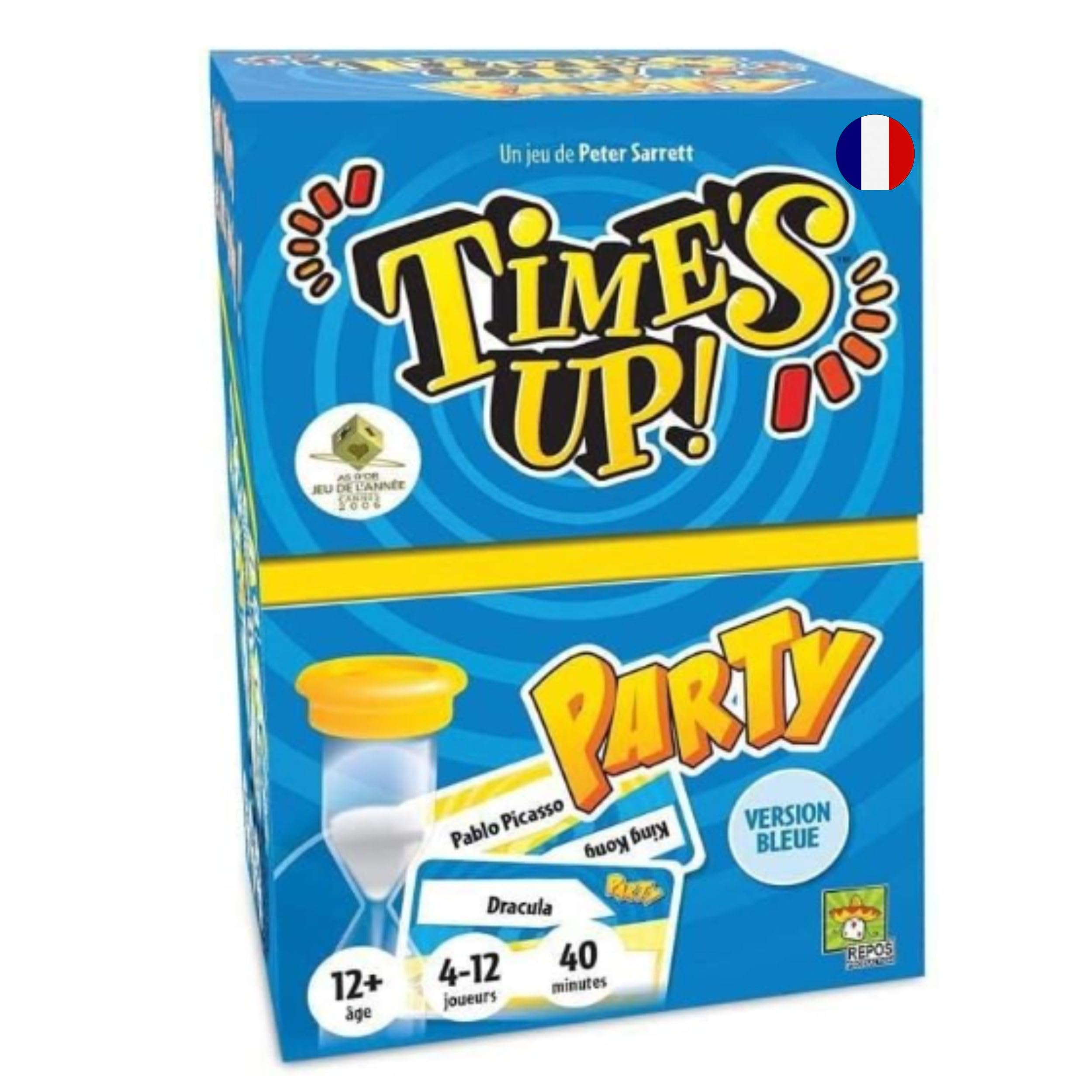 Asmodee — Animated Game 'Times Up Party' (French Version): Guessing Game for 2-12 Players, Ages All, Includes Hourglass, Storage Bag, Rulebook — image 1