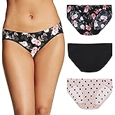Maidenform womens Bikini Underwear, Barely There Microfiber Panties, No Panty Lines, 3-pack
