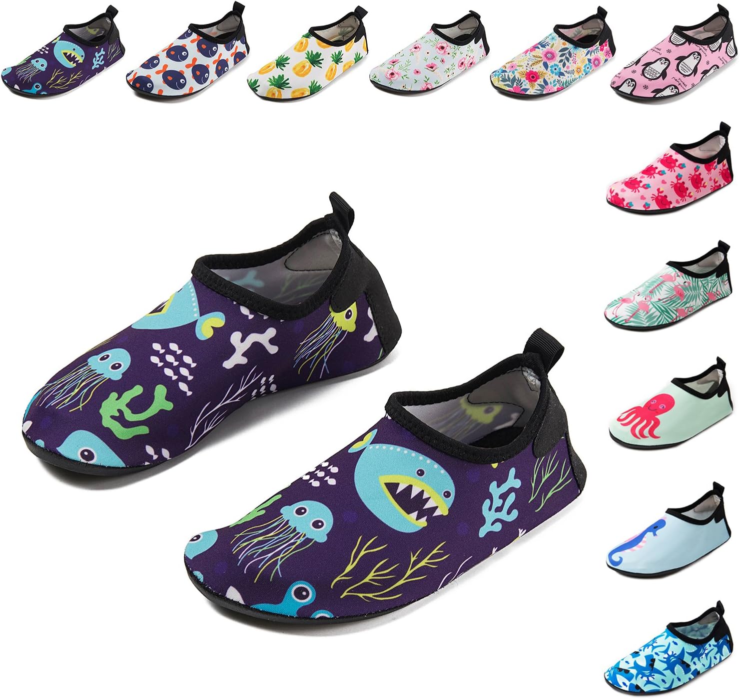 CiiaoLeoo Kids Water Shoes Quick-Dry Swim Barefoot Aqua Socks Shoes for Beach Pool Surfing Dance