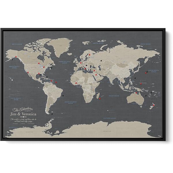 Amazon.com: Xplorer Maps World Hand-Drawn Map – 32x24 Vintage