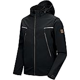 Little Donkey Andy Men's Waterproof Softshell Jacket with Detachable Sleeves and Hood, Fleece Mountain Ski Snow Rain Coat