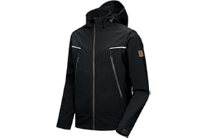 Little Donkey Andy Men's Waterproof Softshell Jacket with Detachable Sleeves and Hood, Fleece Mountain Ski Snow Rain Coat