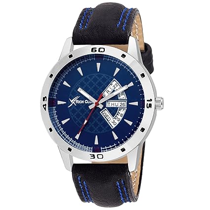 RC-27DD Blue Day Date Analogue Watch for Men and Boys