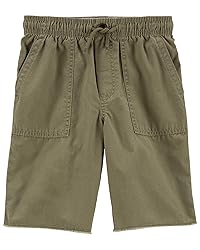 OshKosh B'Gosh Boys' Pull-on Shorts, Olive, 8