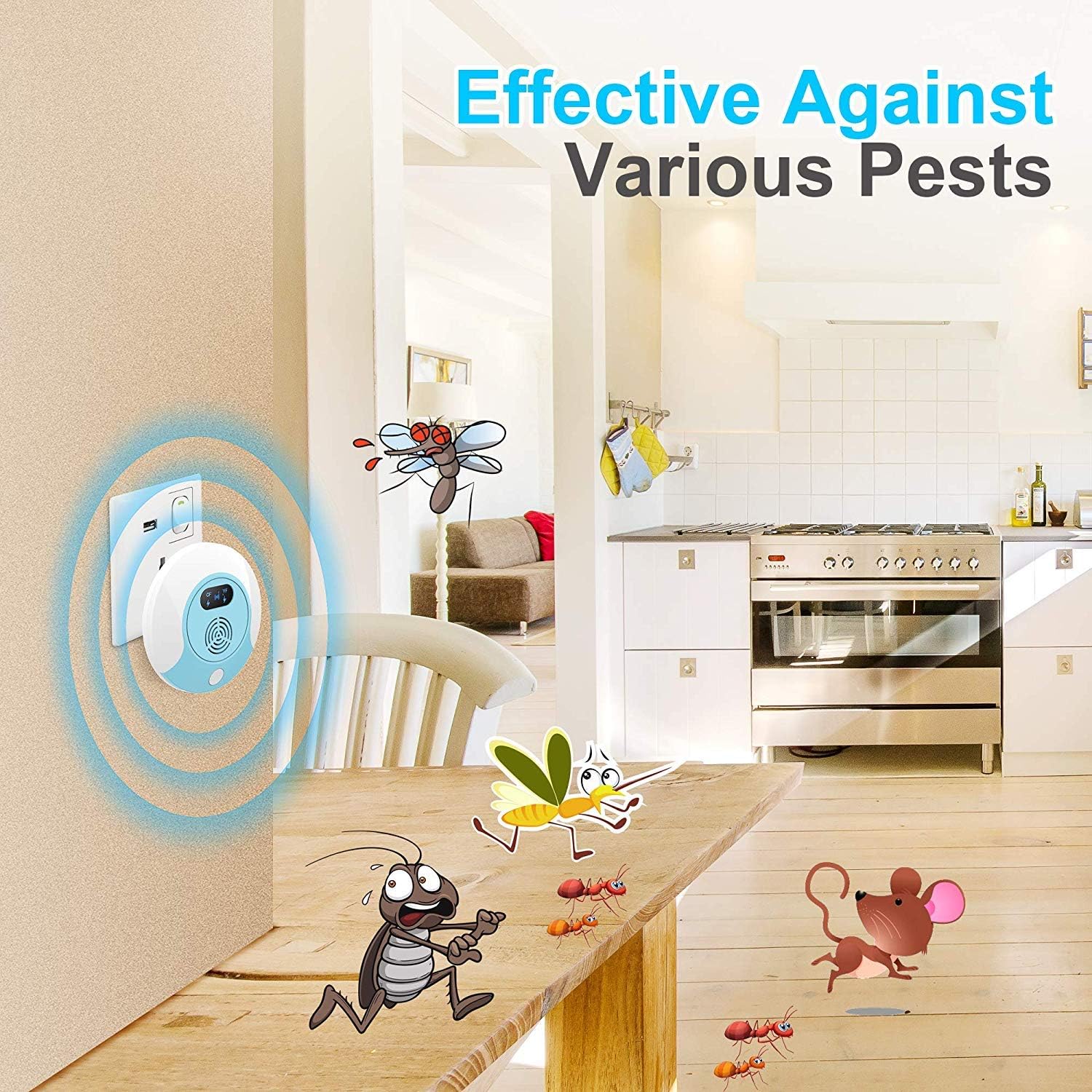 Weluck Ant Spider Traps Indoor Repellent-Pest Repellent Ultrasonic Pest Control Mouse Plug in Ultrasonic Pest Repeller