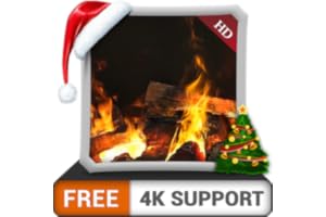 cheminée anti-éblouissante HD - profitez de l'hiver avec une belle cheminée chaude pendant les vacances de Noël sur votre tél