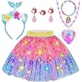 YAOOBEY Princess Dress up Clothes for Girls 4-6,Light Up Toddler Princess Toys for 3 4 Year Old Girls Christmas Gift