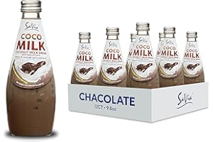 Savia - Coconut Milk Drink, Quality Coconut-Based Beverage, Made with Real Coconut Pulp & Natural, Delicious & Refreshing, Vegetarian, Gluten-Free(9.8oz, 12-Pack) (Chocolate)