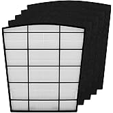 HP800 Filter Replacement, Compatible with HP800 Air Purifier, Part Number H-HF800-VP H-PF800, 1 H13 True HEPA Filter and 4 Carbon Pre-Filter
