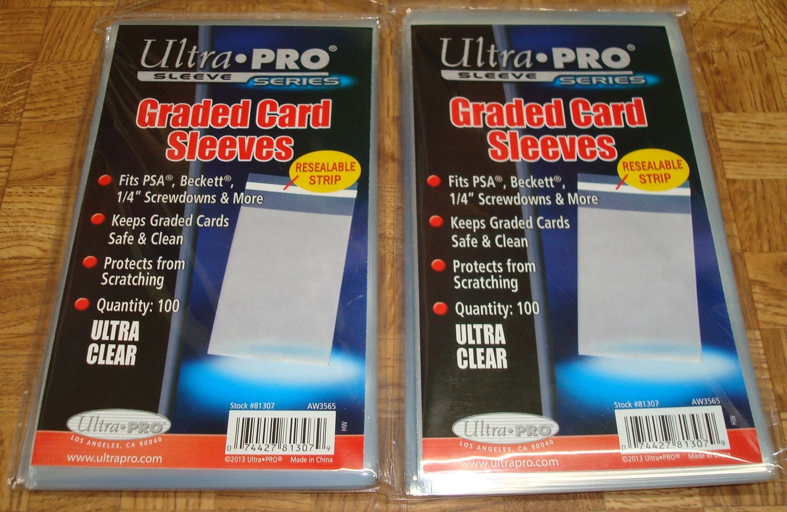 Ultra Pro 2 Pack of 100ct Graded Card Sleeves with Resealable Strip, Protects from Scratching and Dust (200 Total), for Use with PSA, Beckett, BGS and More