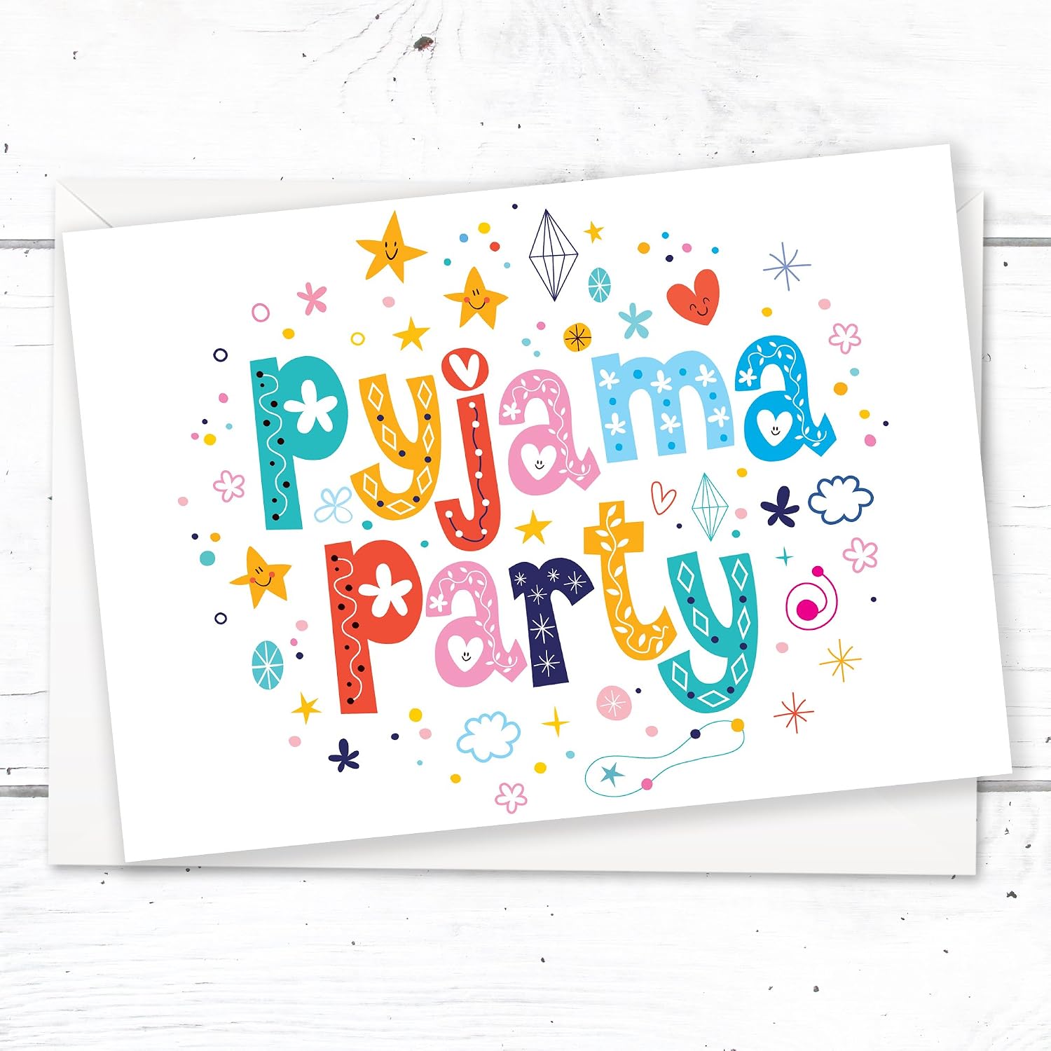 Olivia Samuel 20 x Pyjama Party Birthday Invitations from A6 Postcard Size with envelopes, Multi, 105mm x 148mm - Image 5