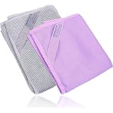 Norw&epsilon;x Basic Package - Window Cleaning Cloth (Purple) and EnviroCloth (Grey), Microfiber Cleaning Cloth, Streaks Schatches Free, Just Add Water (Purple 1 Pack, Grey 1 Pack).