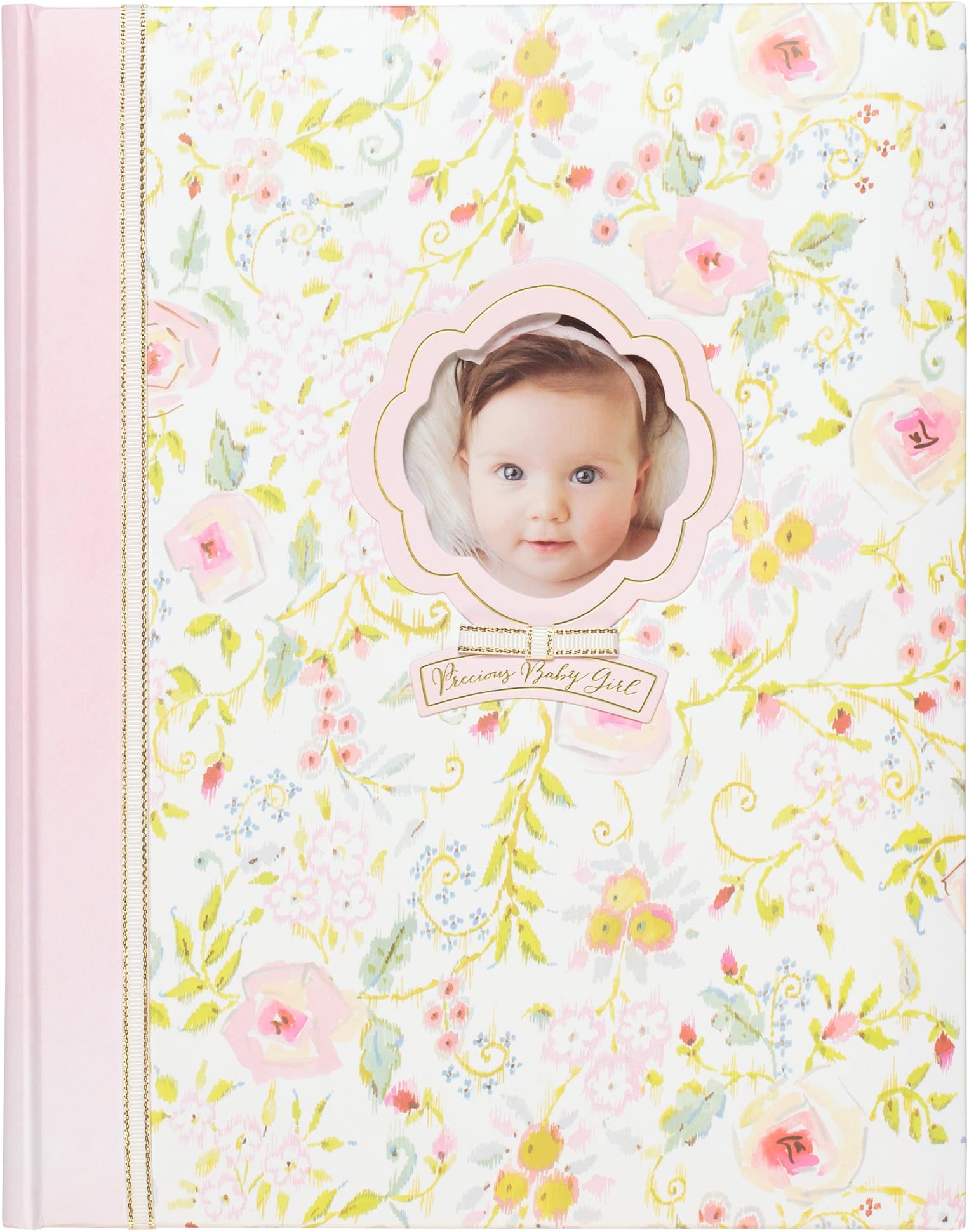 CR Gibson Baby Girl's First Memory Book - Newborn Baby Gift Set/Keepsake/Baby Journal (Sweet As Can Be)