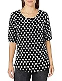 Star Vixen Women's Petite Elbow Sleeve Keyhole Back