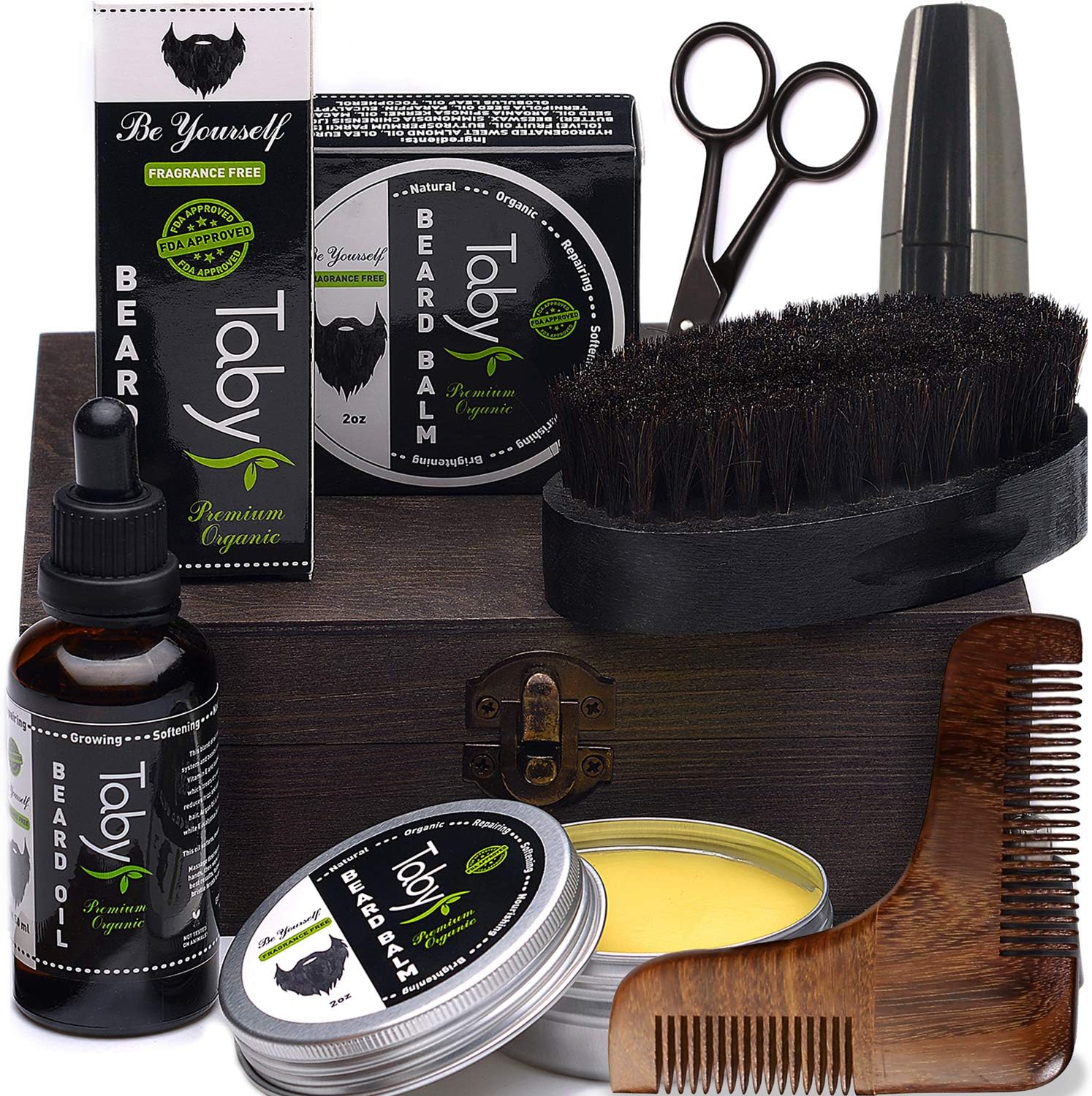 beard grooming & trimming kit for men care beard brush beard comb