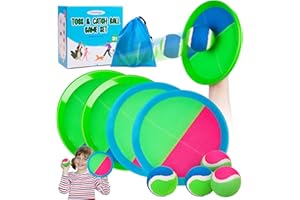 Innotoys Toss and Catch Ball Game - Ideal Outdoor Beach, Pool & Yard Toy for Toddlers and Kids Ages 4, 5, 6, 7, 8+, Perfect for Boys Girls - Great Birthday Gift & Easter Basket Stuffer