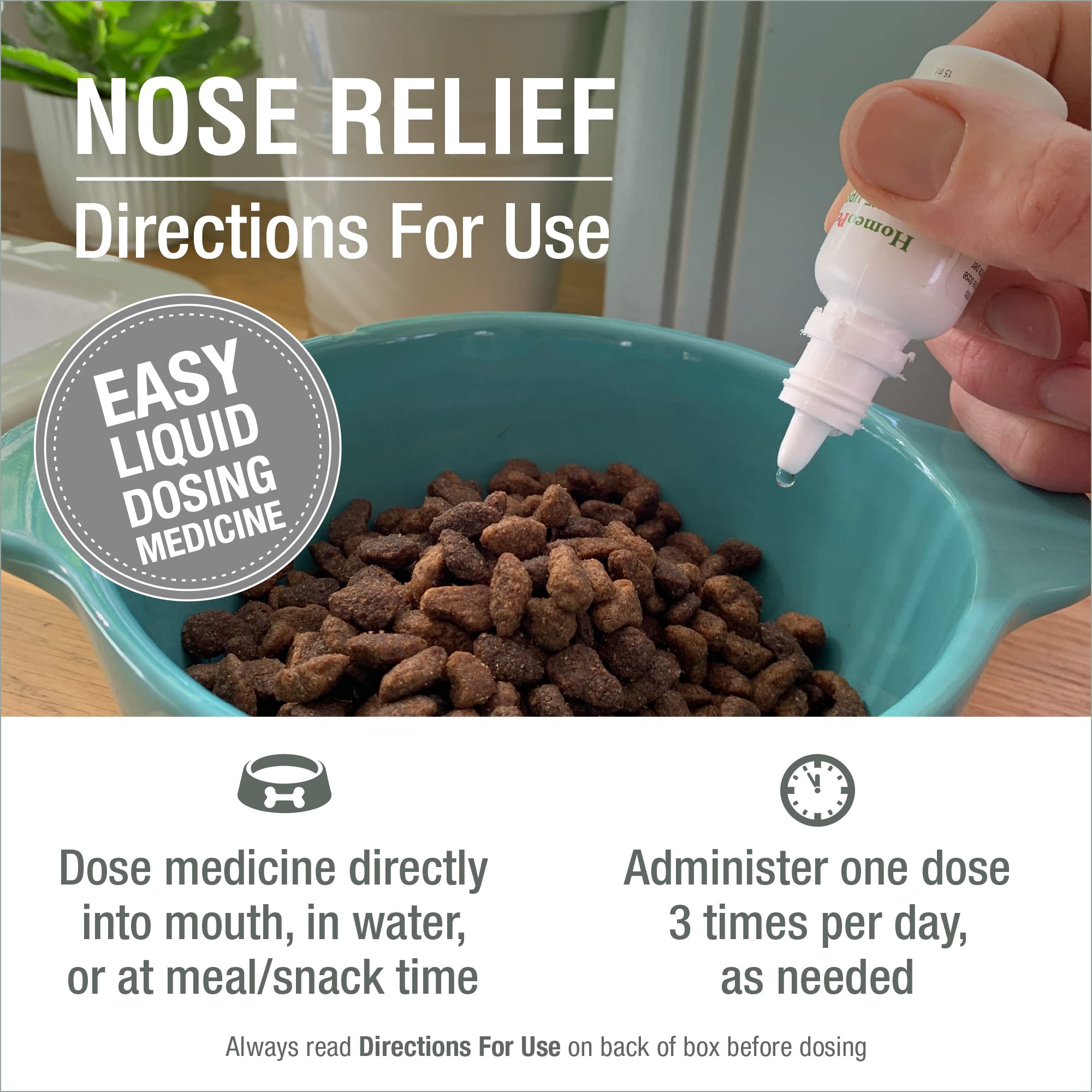 HomeoPet Nose Relief, Safe and Natural Nasal and Sinus Medicine for