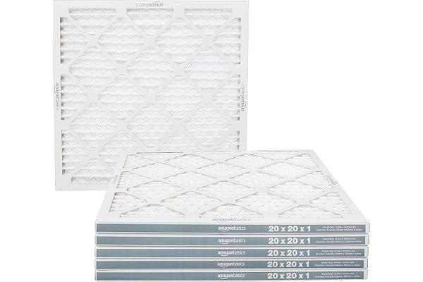Amazon Basics 20x20x1 Air Filter 6-Pack, MERV 11 AC Furnace Filters, Dust, Pet, Allergy Control, Electrostatic (Actual Size: 19.75 x 19.75 x .75)
