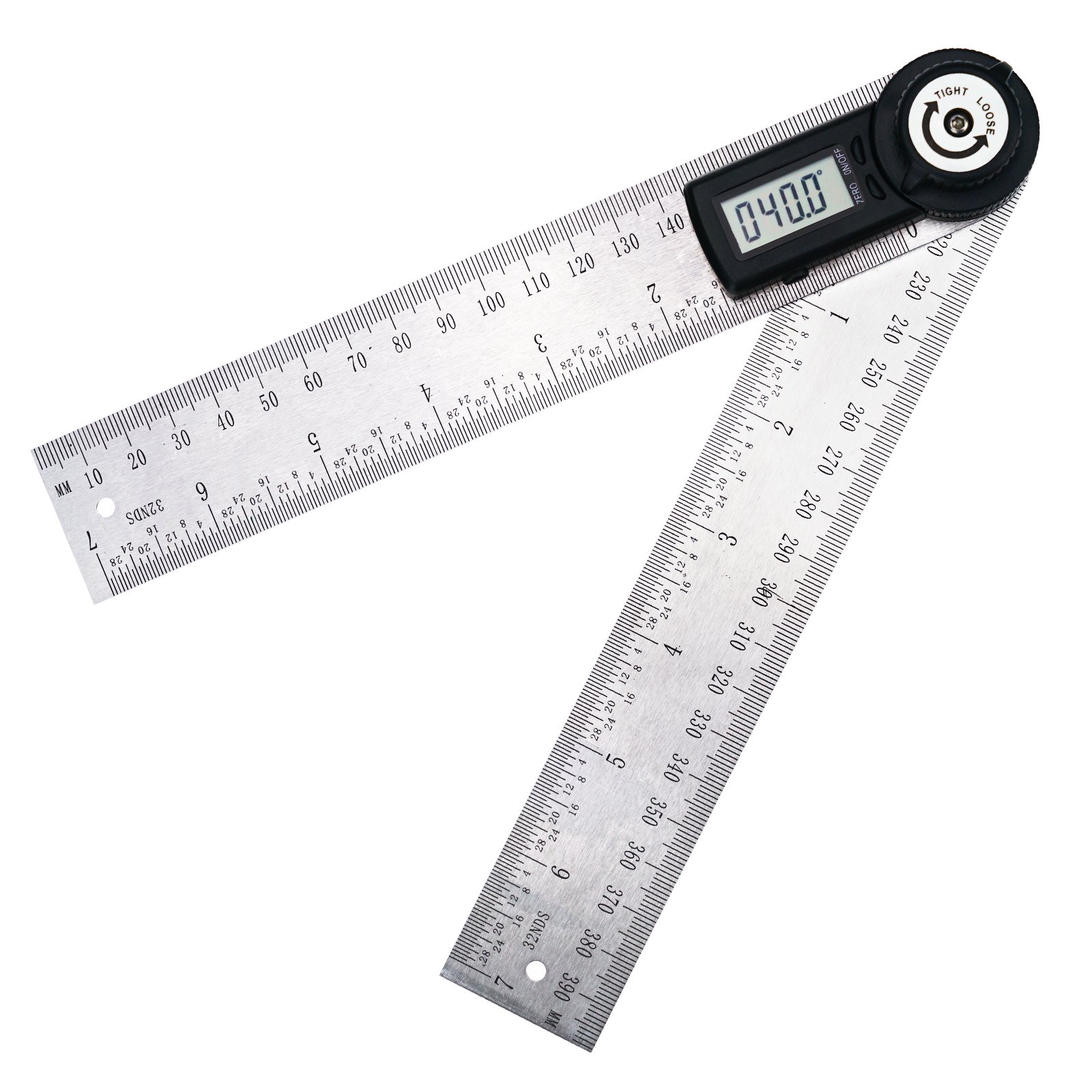 2-in-1 Angel Finder Protactor 7 inches/ 200mm Ruler for Builders Craftsmen, Handymen, Carpenters,DIY Tools Kit