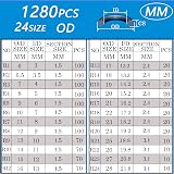 ZDBB 1280 Pcs Rubber O-Ring Assortment Kit 24 Sizes with Pick Hook Set Pressure view 2