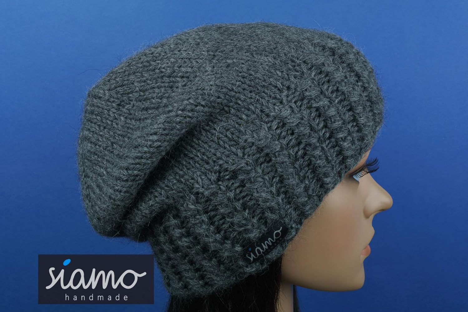 Luxus Beanie HUARAZ dunkelgrau 100% Baby-Alpaka Winter-Mütze von siamo-handmade: Amazon.de: Handmade - Alpaka Mütze