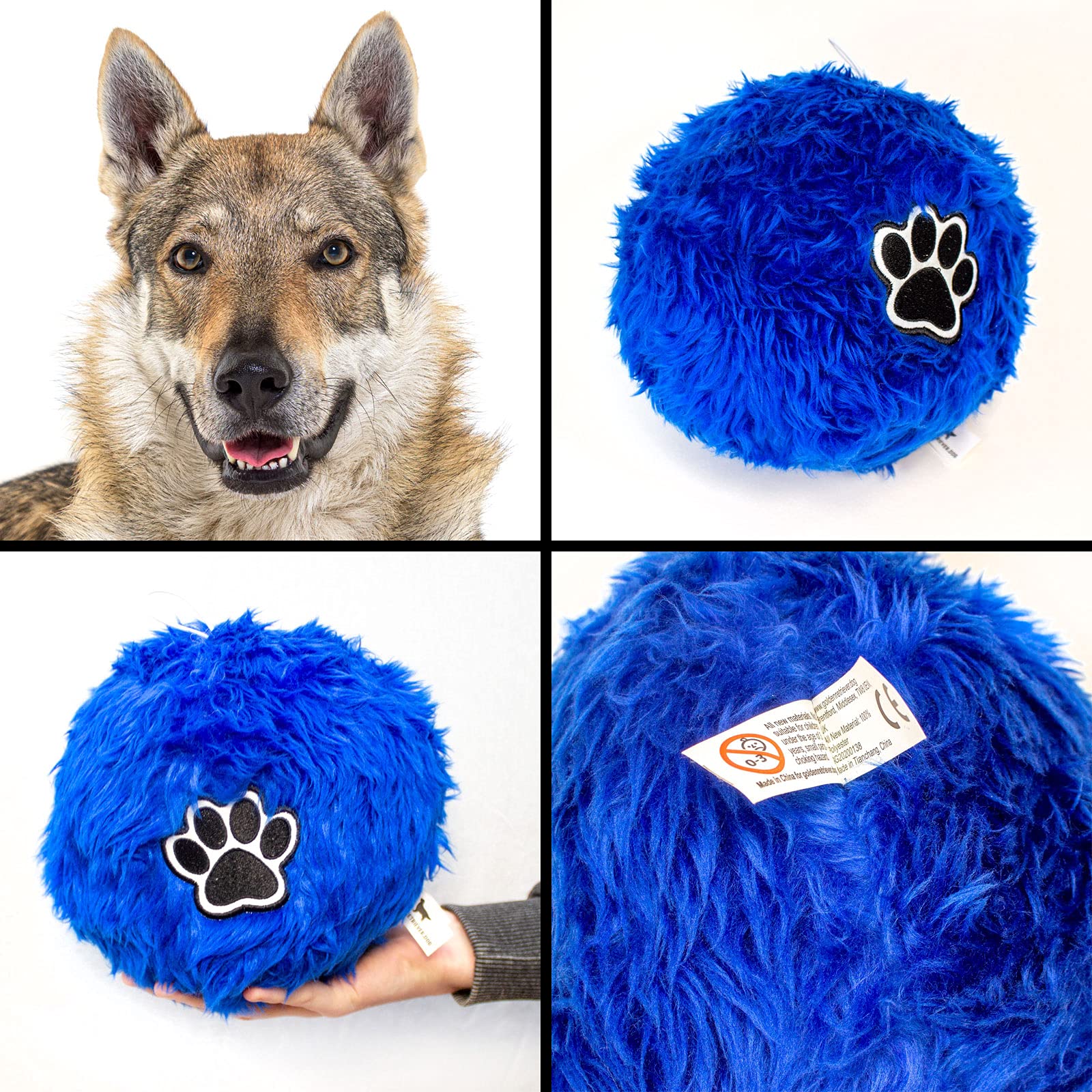 Soft Fluffy Dog Ball For Czechoslovakian Wolfdog - Large Size Ball