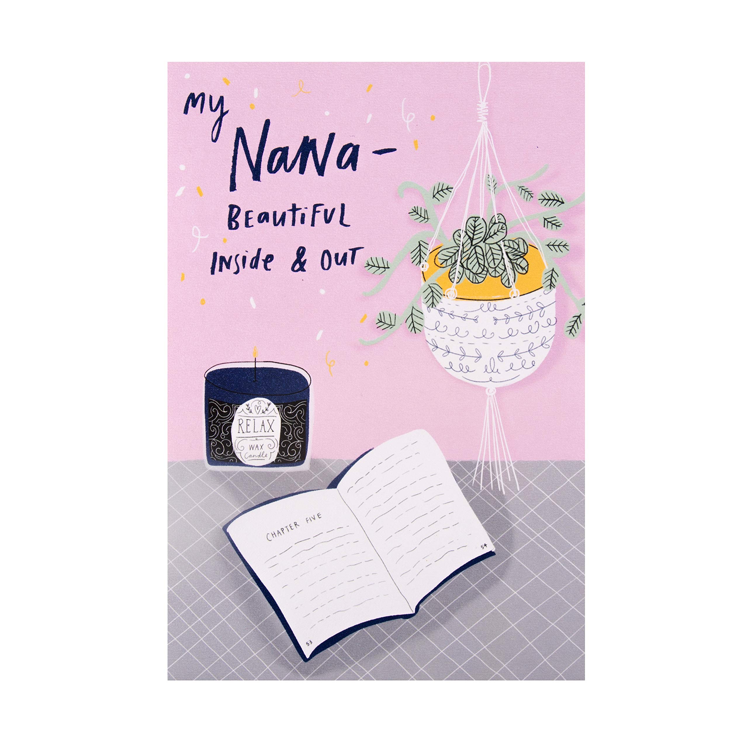 Hallmark Mother's Day Card for Nana - Contemporary Hanging Basket Design