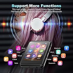 MP3 Player with Bluetooth, Full Touch Screen Music