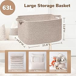 Goodpick Storage Basket, Blanket Basket for Living