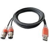 ESI MIDIMATE eX: 2m/6.5ft High-Speed USB MIDI Cable, Plug &amp; Play USB to MIDI Interface Adapter with 32 Inputs or Outputs for Extensive MIDI Setup for PC/Mac, MIDI to USB for Editing and Recording