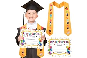 BkeeCten Kindergarten Preschool Graduation Certificates - Kindergarten Preschool Sash Blank Awards Certificate Graduation Diploma Set Kids' Grad Celebration of Achievement Award Congrats Grad Party