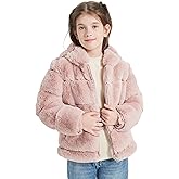 Giolshon Girls Faux Fur Fleece Jacket Sherpa Fuzzy Hoodie Winter Coat with Full Zip Fluffy Outerwear 2169