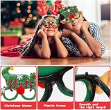 VEYLIN 6pcs Christmas Glitter Party Glasses Fancy Dress Costume Photo Booth view 4