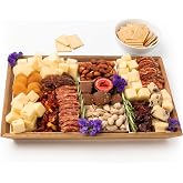 A Gift Inside Charcuterie Board Gift Basket with Artisan Cheese, Italian Salami, Crackers, Nuts &amp; Gourmet Snacks, Meat and Cheese Gift Box for Birthday, Housewarming, Thank You, Corporate &amp; Holiday Gifts