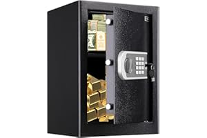 RETLLAS Home Safe Fireproof Waterproof,Fireproof Safe with Digital Keypad,Security Safe Box Gun Safes Lock Box with Keypad for Cash Jewelry Home, Hotel, Dorm, Office