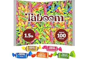 TABOOM Tootsie Roll Fruit Chews - Holiday Mega Mix 5 Flavors Assorted Candy - Cherry, Lemon, Lime, Orange, Vanilla - Holiday Candy Bulk - Indivitually Wrapped Candy (1.5 Pounds)
