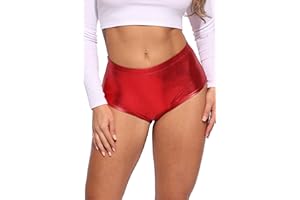 Ofenti Metallic Booty Shorts Sparkly Short Shorts - Shiny Sexy Hotpants for Rave Dance Disco Party Costume
